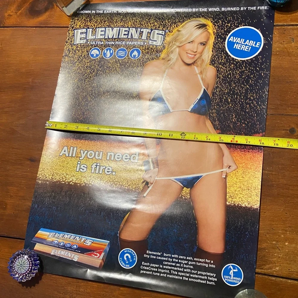Elements Rice Rolling Papers Poster - Picture 3 of 3